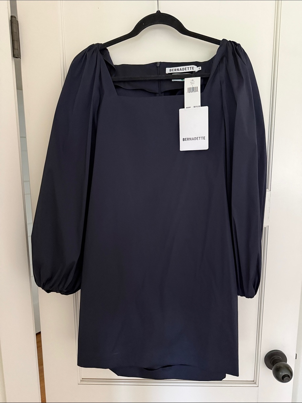 Bernadette Navy Taffeta Dress NWT